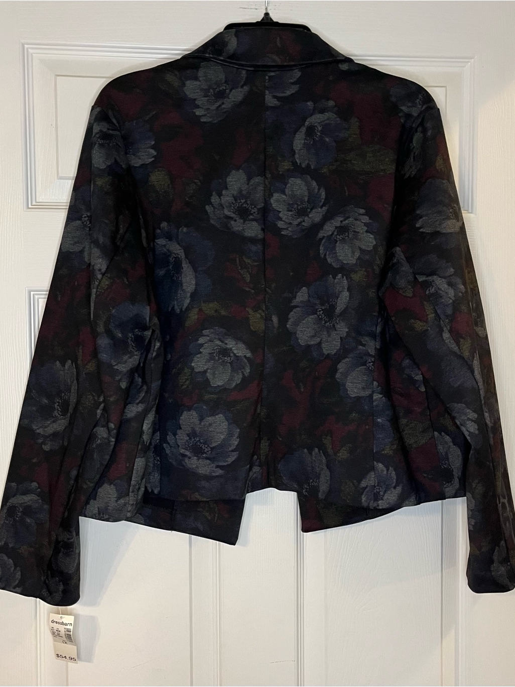 Roz & Ali Double-Breasted Floral Print Blazer — image 4 of 7
